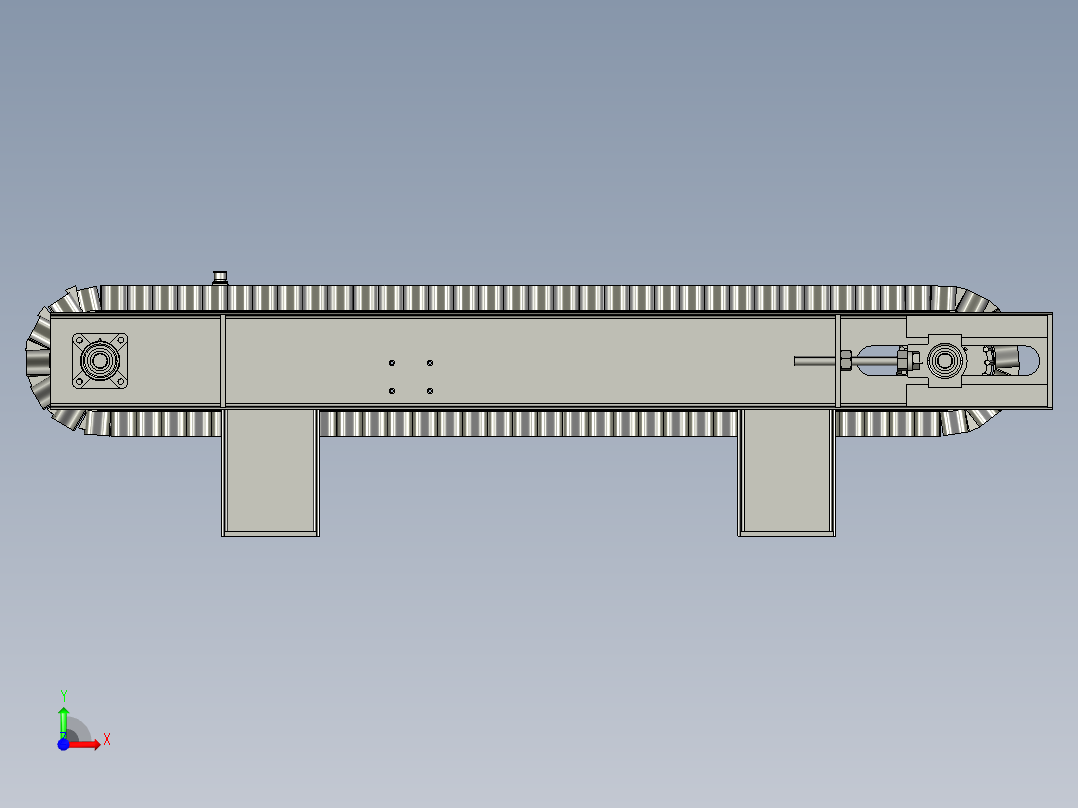 YT8P电子皮带秤的结构设计含SW三维及CAD图前视图