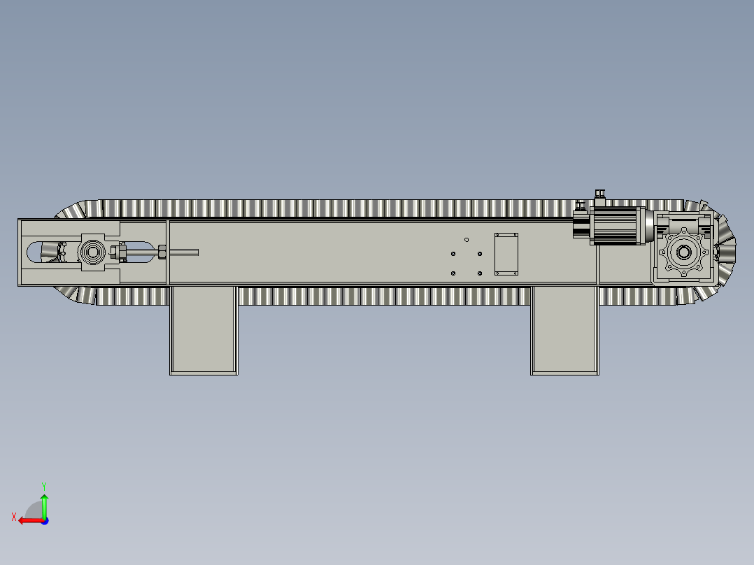YT8P电子皮带秤的结构设计含SW三维及CAD图后视图