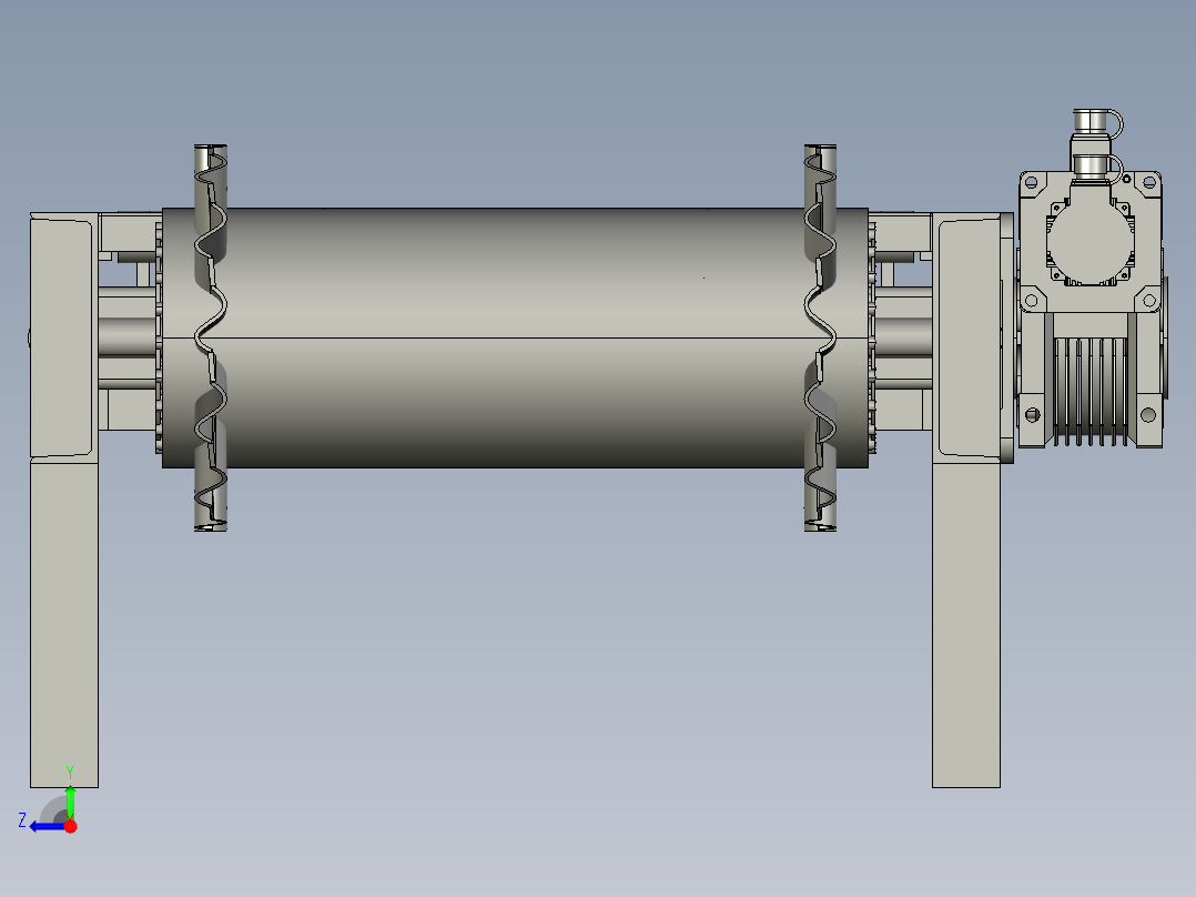 YT8P电子皮带秤的结构设计含SW三维及CAD图右视图