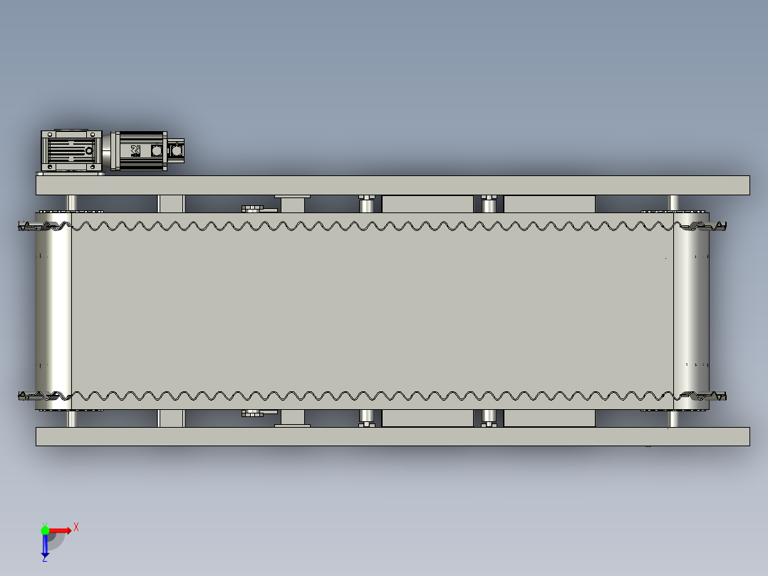 YT8P电子皮带秤的结构设计含SW三维及CAD图俯视图