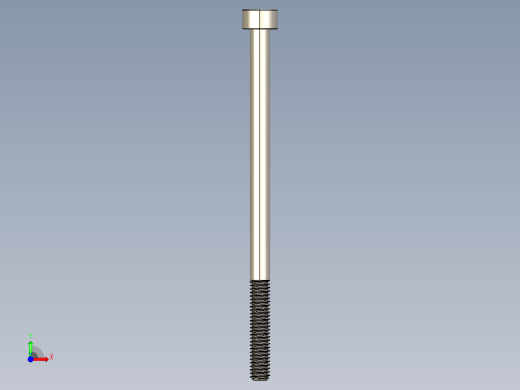 Screw_DIN_912_M4x70_A2.STEP公制内六角螺钉前视缩略图