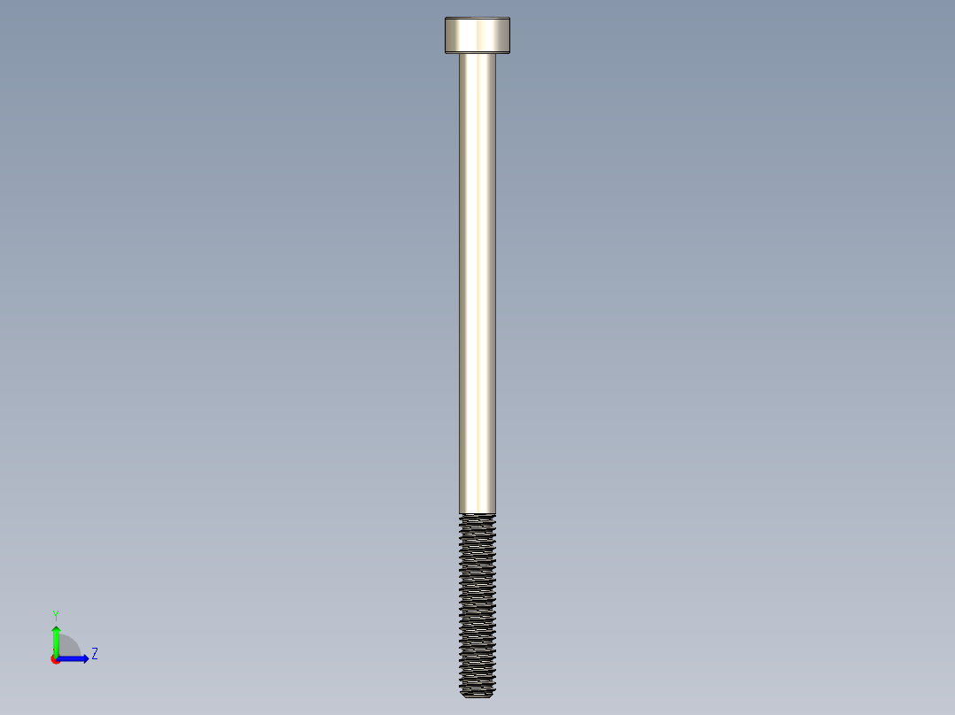 Screw_DIN_912_M4x70_A2.STEP公制内六角螺钉左视图