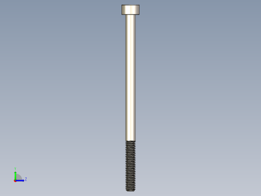 Screw_DIN_912_M4x70_A2.STEP公制内六角螺钉左视缩略图