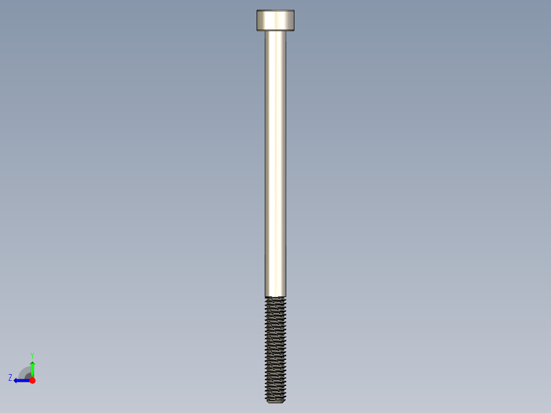 Screw_DIN_912_M4x70_A2.STEP公制内六角螺钉右视图