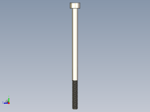 Screw_DIN_912_M4x70_A2.STEP公制内六角螺钉右视缩略图