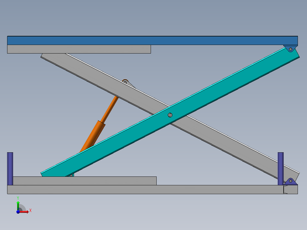 液压升降机前视图