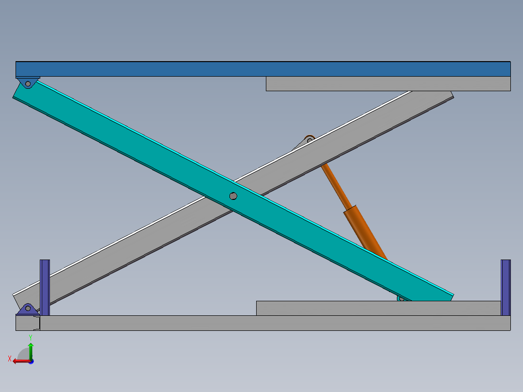 液压升降机后视图