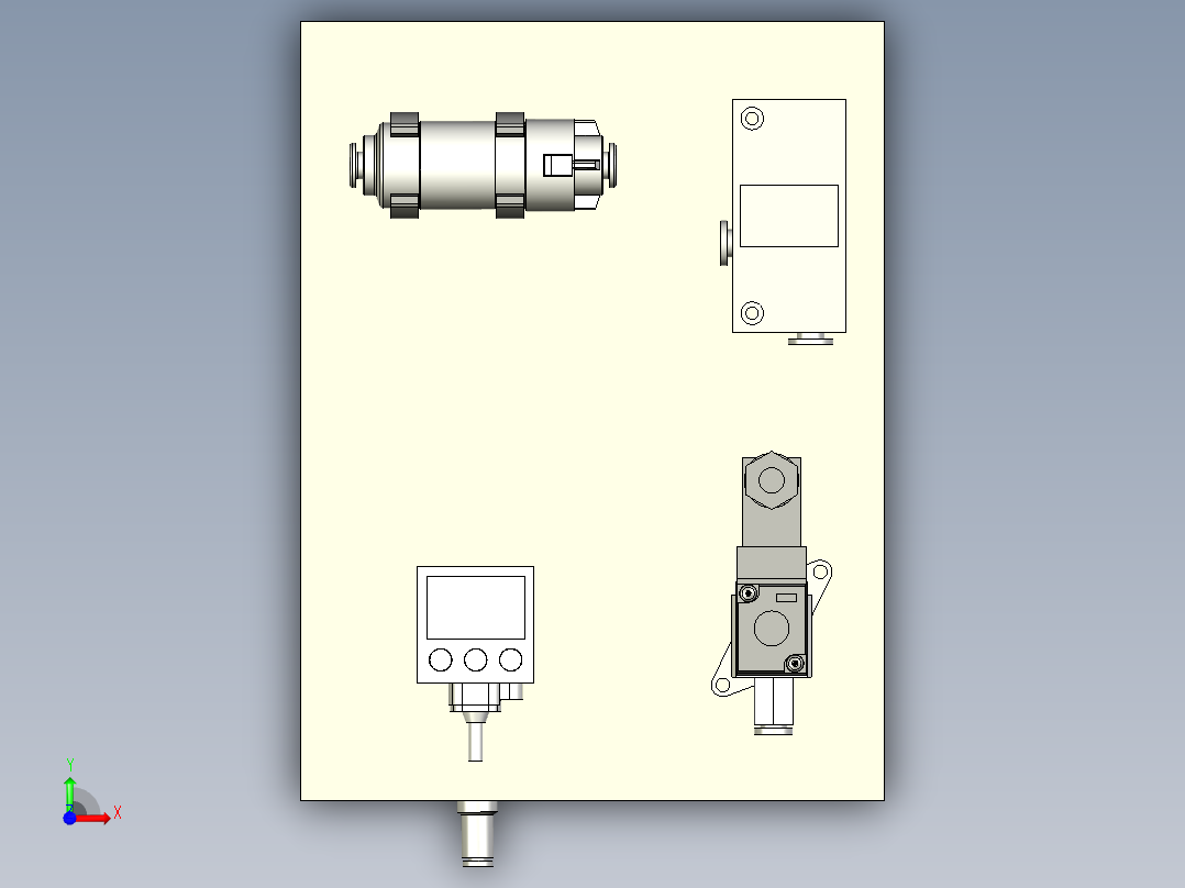 真空吸附（吸）前视图