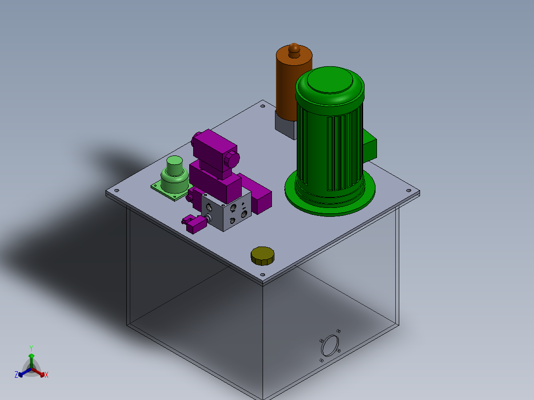 带有油箱和液压系统的液压装置..zip