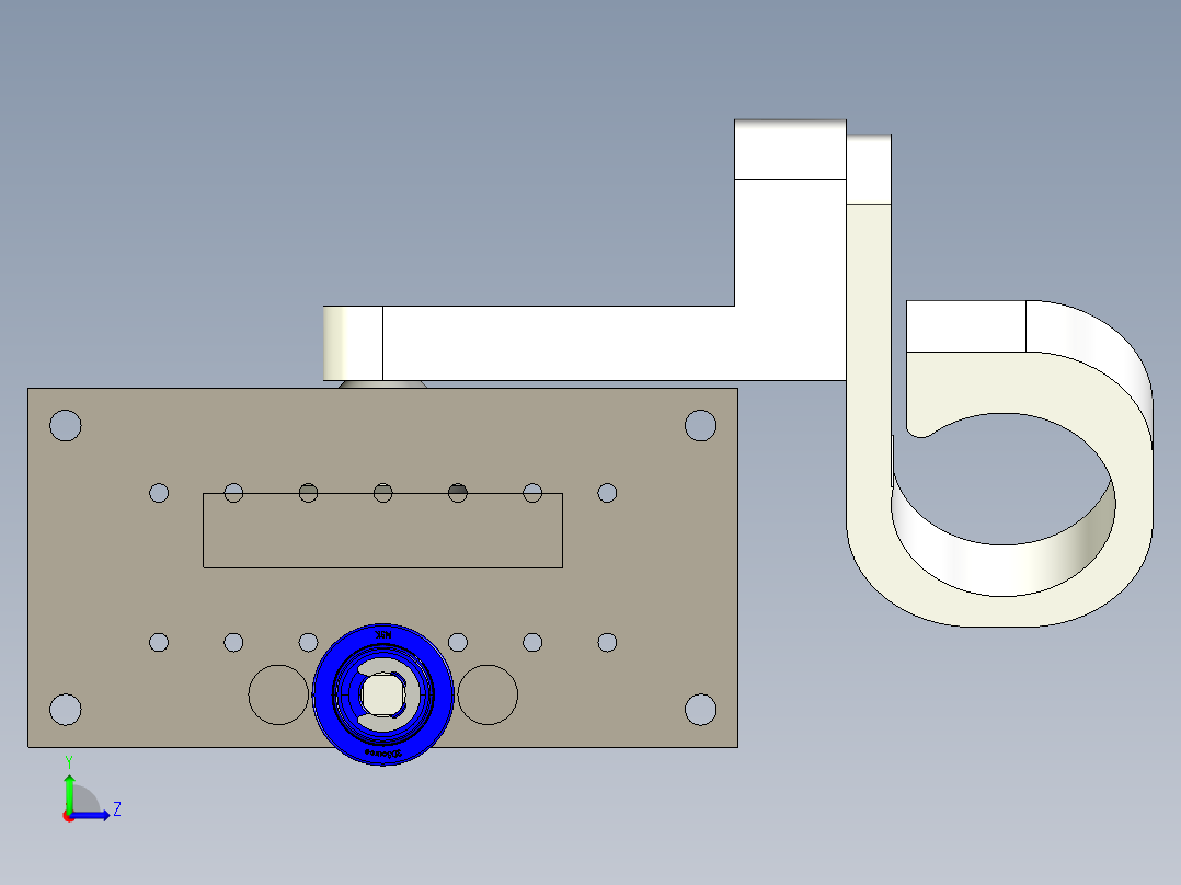 工业相机ccd固定调整机构左视图
