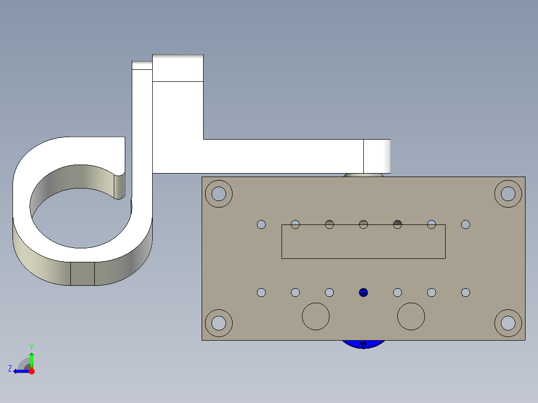 工业相机ccd固定调整机构右视图