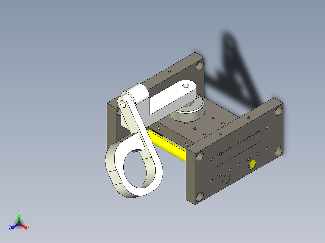 工业相机ccd固定调整机构正等轴测图