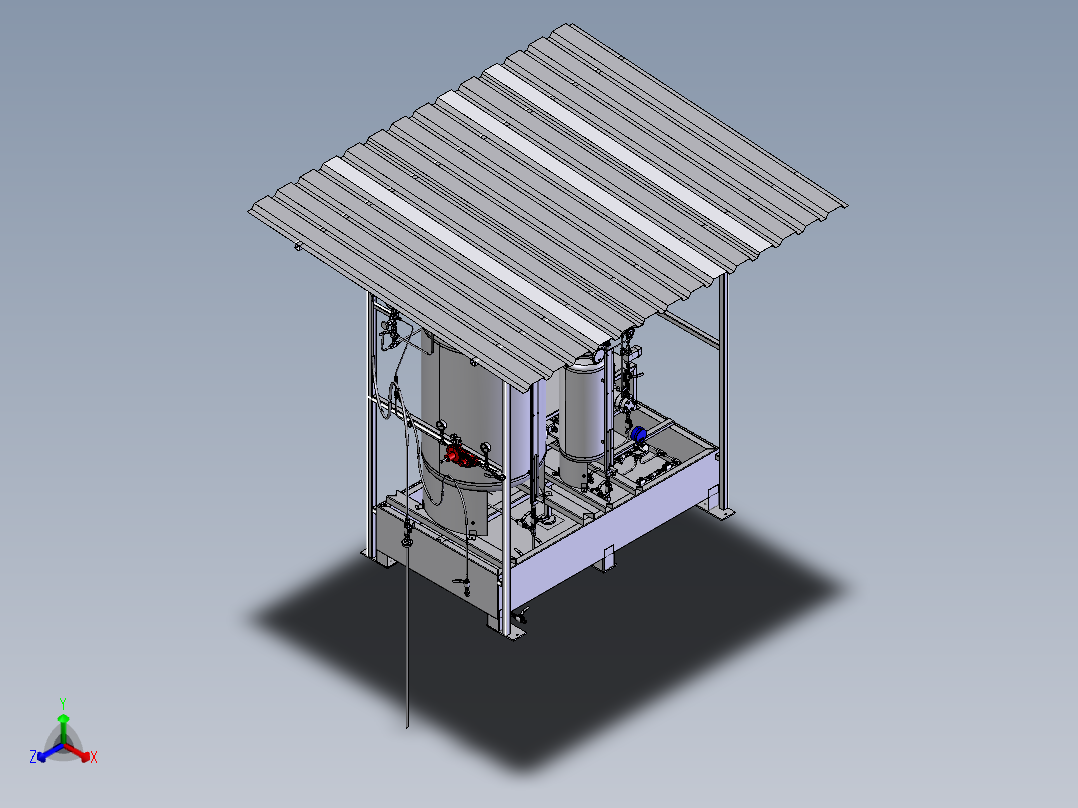 天然气加臭装置正等轴测图