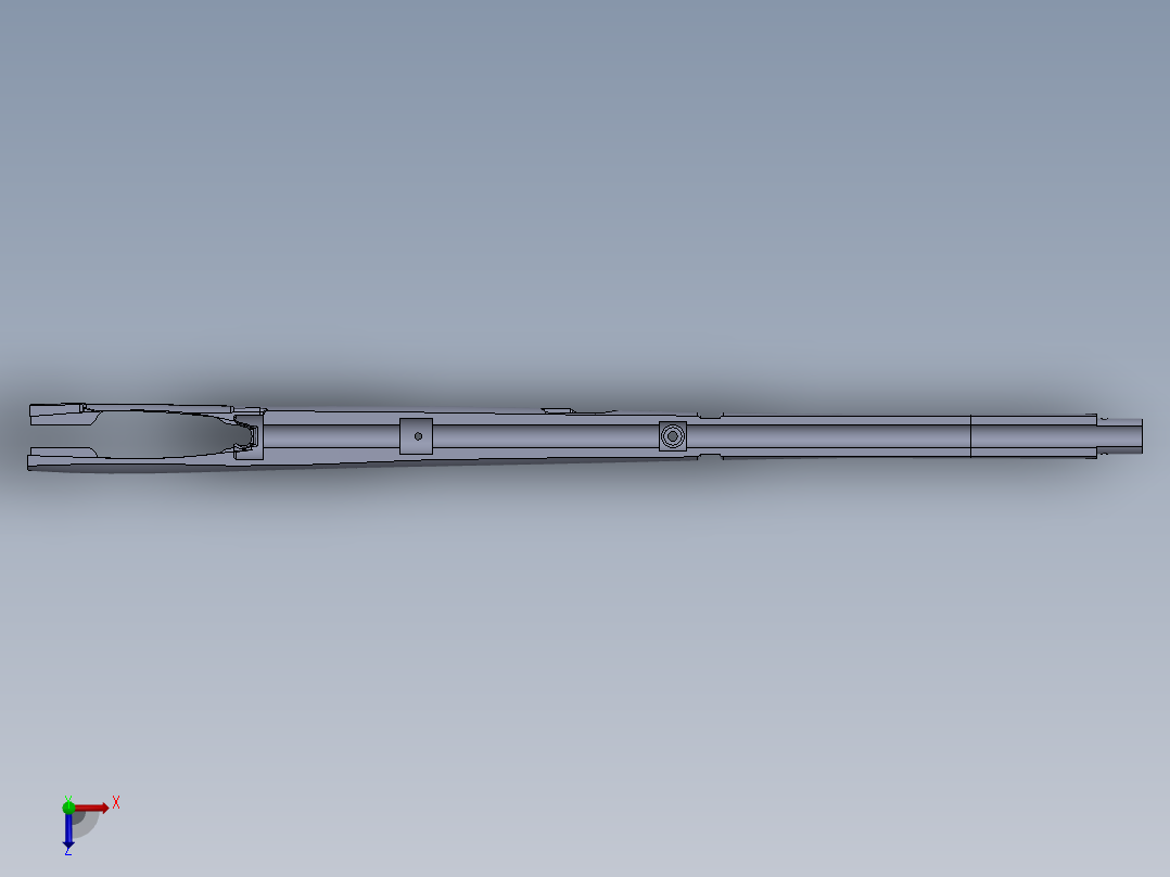 手枪左轮冲锋枪老式狙击步枪设计3D图纸LEE ENFIELD SW俯视图