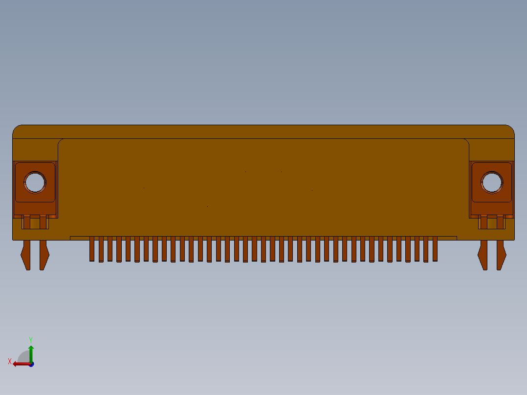 D Sub HD 直角公头 78 针后视图