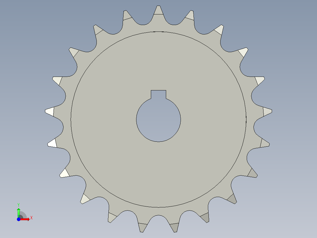 08A系列马达链轮DSFB08AB-21-18前视图