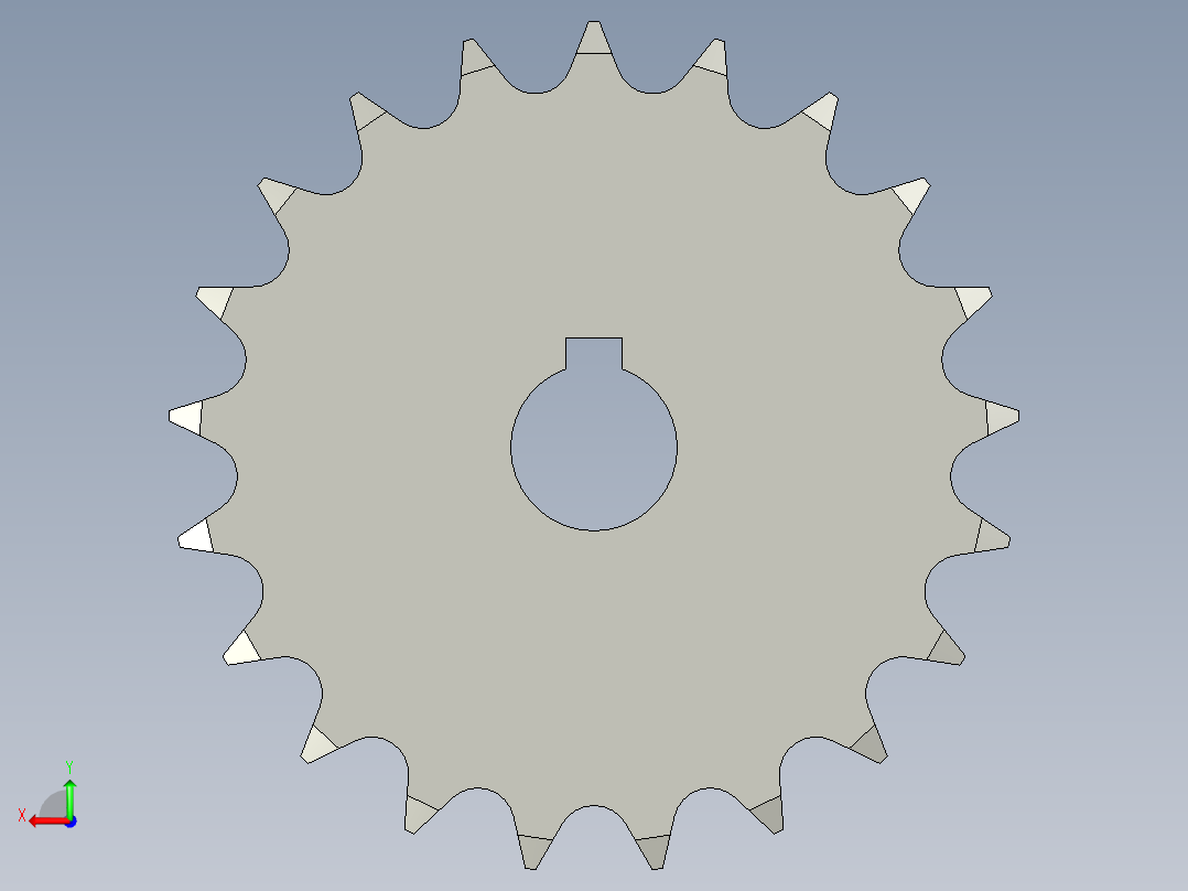 08A系列马达链轮DSFB08AB-21-18后视图