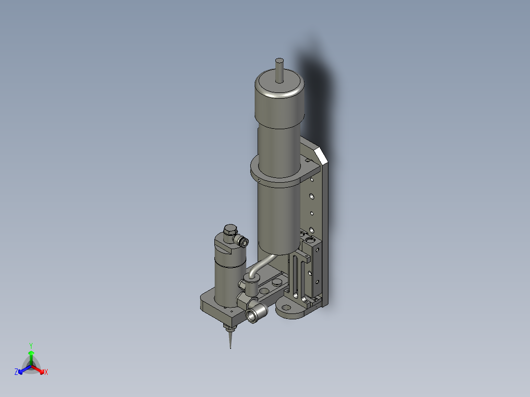 点胶机工装正等轴测图