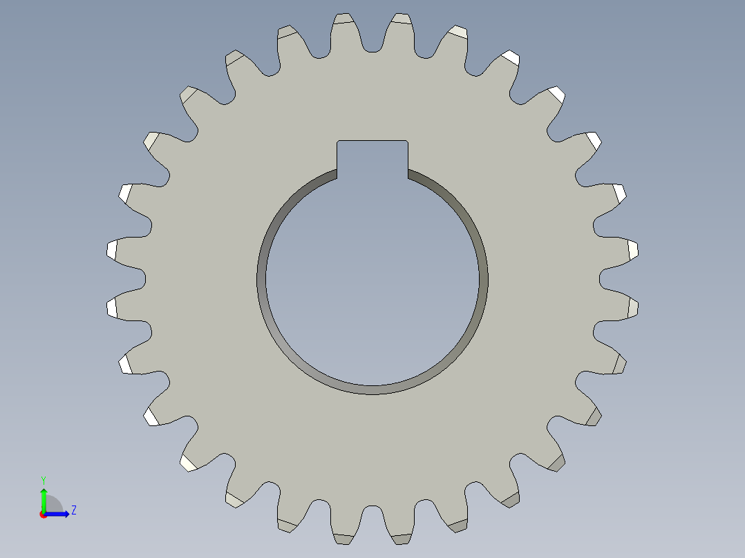 直齿轮斜齿轮_GEAKB10-28-10-A-12N-1左视图