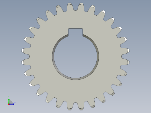 直齿轮斜齿轮_GEAKB10-28-10-A-12N-1左视缩略图