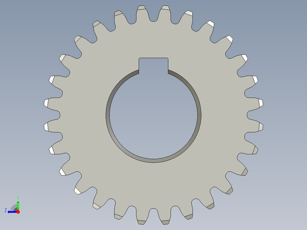 直齿轮斜齿轮_GEAKB10-28-10-A-12N-1右视图