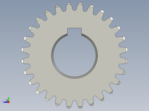 直齿轮斜齿轮_GEAKB10-28-10-A-12N-1右视缩略图