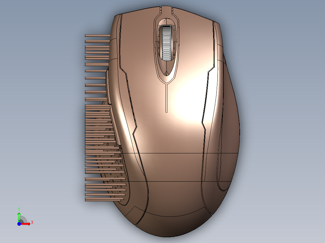 无线鼠标前视图