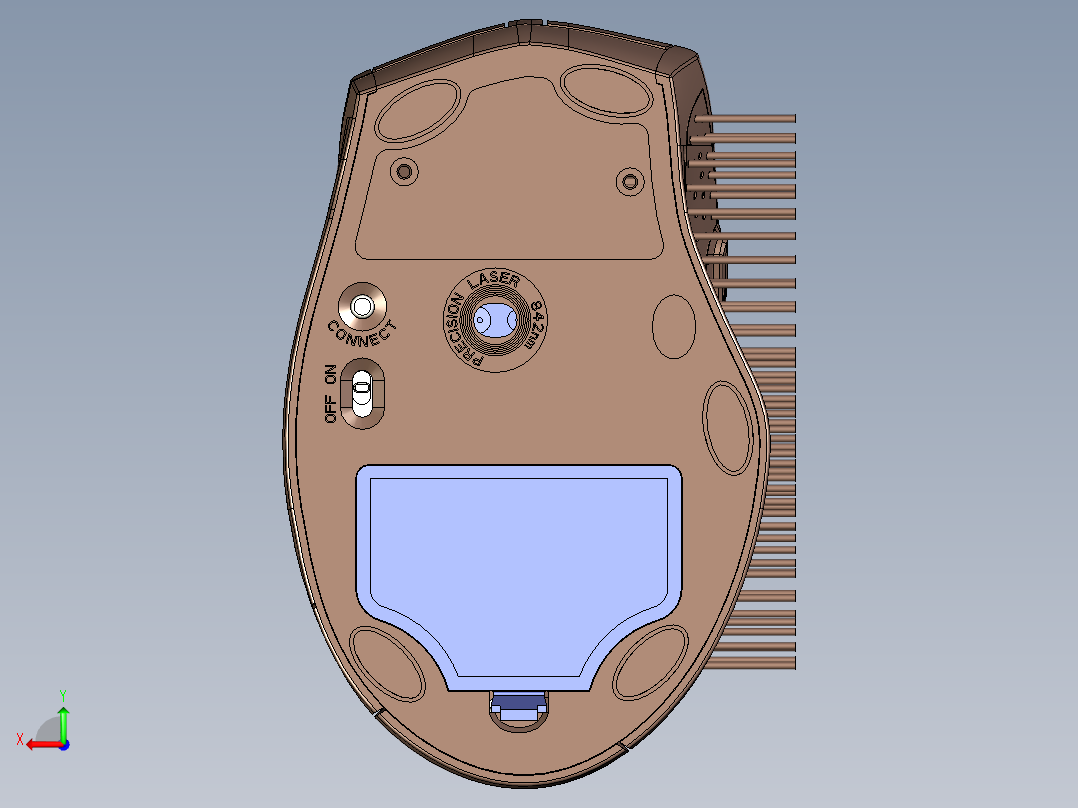 无线鼠标后视图