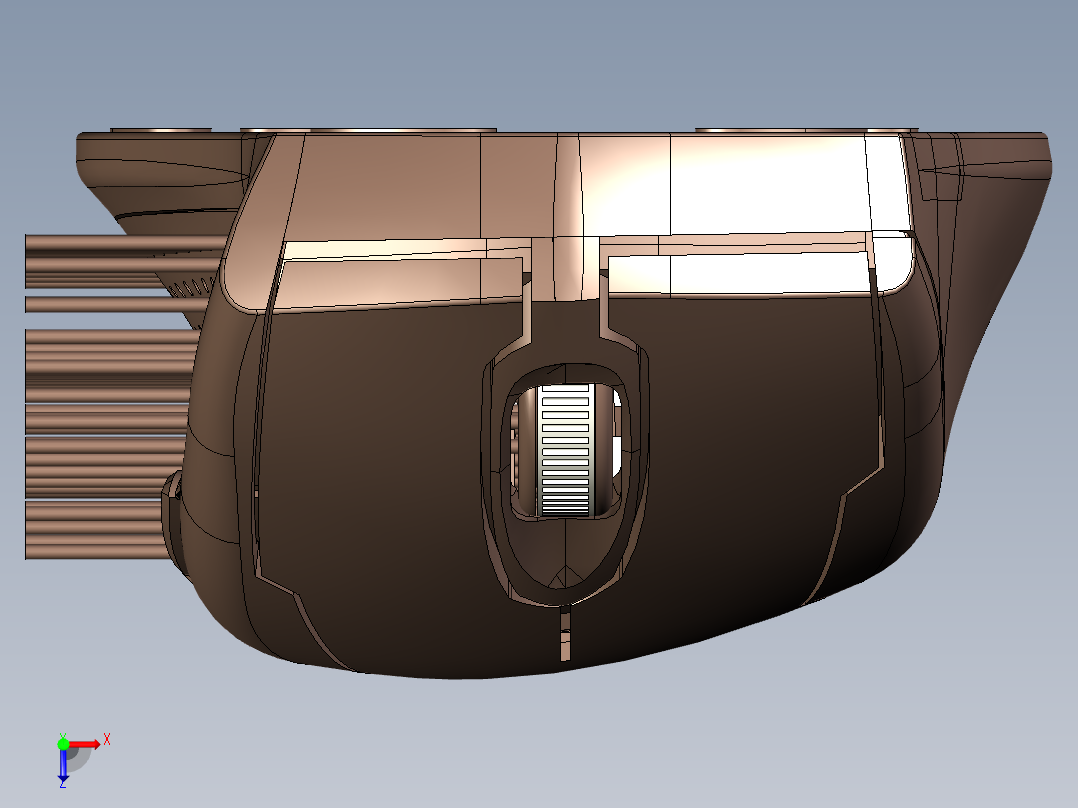 无线鼠标俯视图