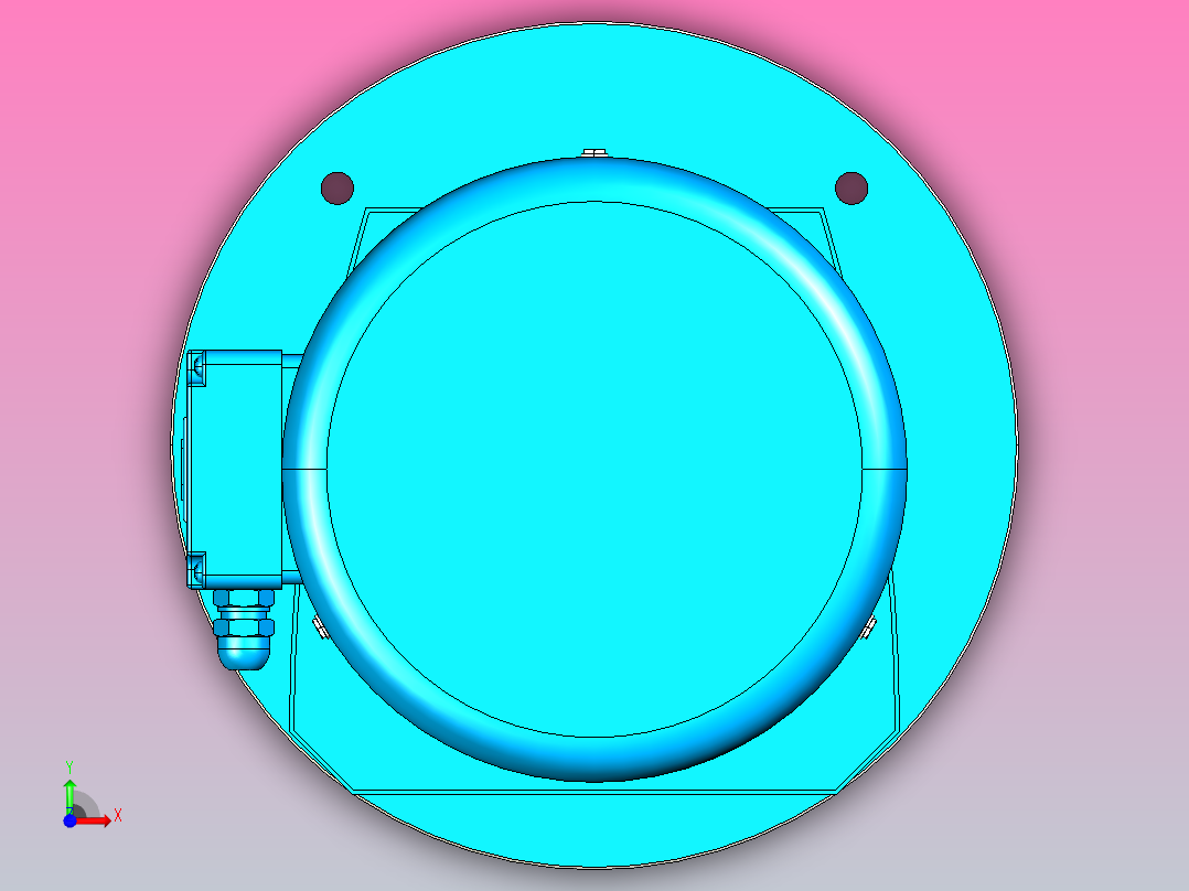 RM77搅拌机专用减速机[RM77-Y5.5-6P-16-M2-Ⅰ]前视图