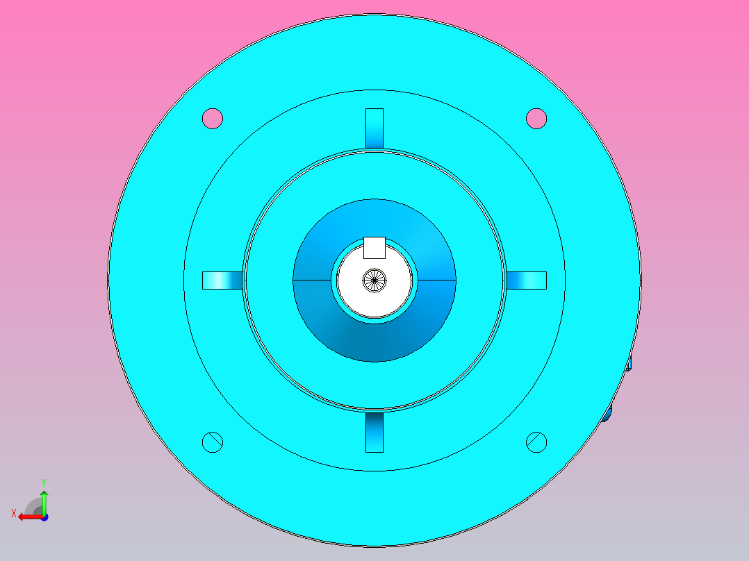 RM77搅拌机专用减速机[RM77-Y5.5-6P-16-M2-Ⅰ]后视图