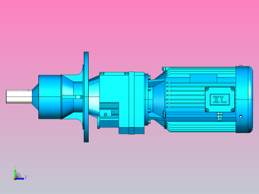 RM77搅拌机专用减速机[RM77-Y5.5-6P-16-M2-Ⅰ]左视缩略图
