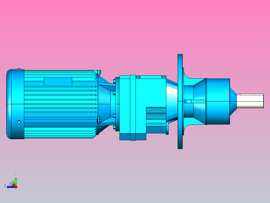 RM77搅拌机专用减速机[RM77-Y5.5-6P-16-M2-Ⅰ]右视图