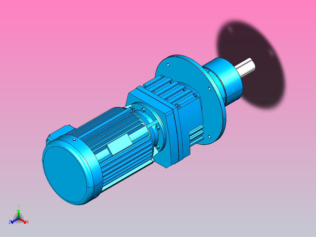 RM77搅拌机专用减速机[RM77-Y5.5-6P-16-M2-Ⅰ]正等轴测图