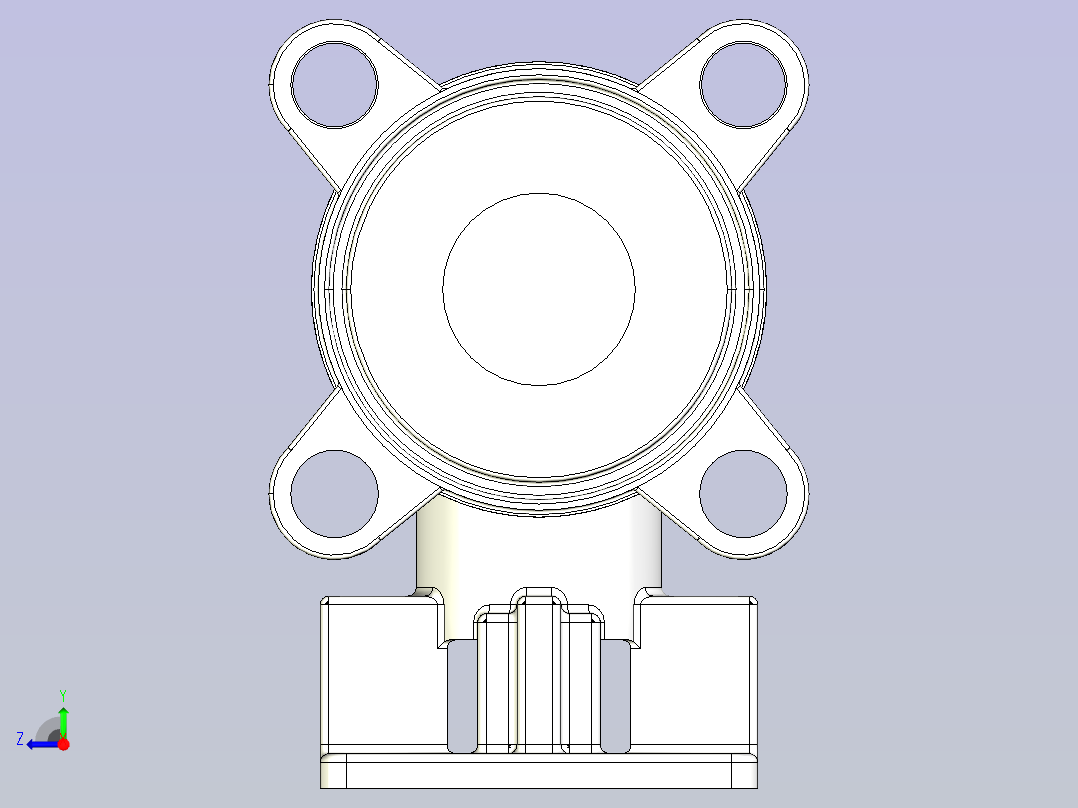 三片式球阀右视图