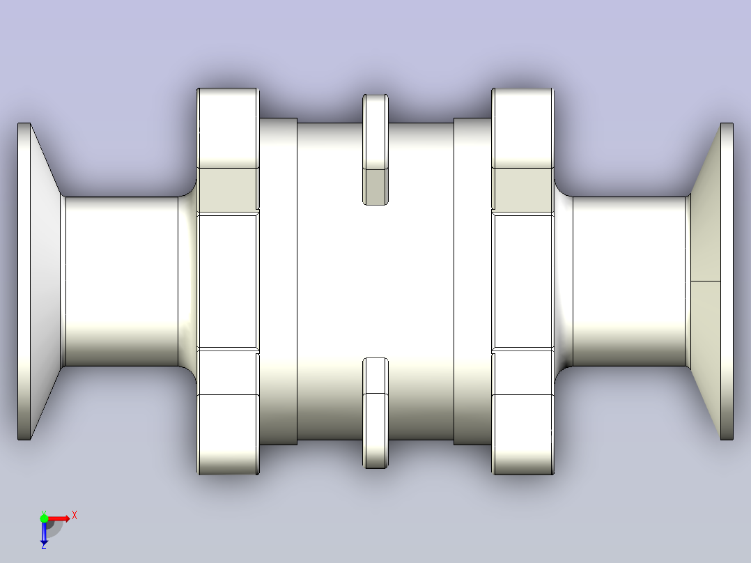 三片式球阀俯视图