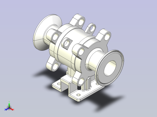 三片式球阀正等轴测缩略图