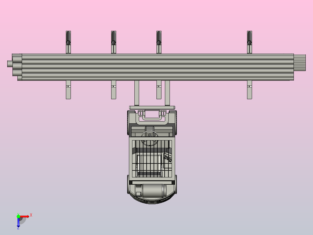 钢筋库存搬运俯视图