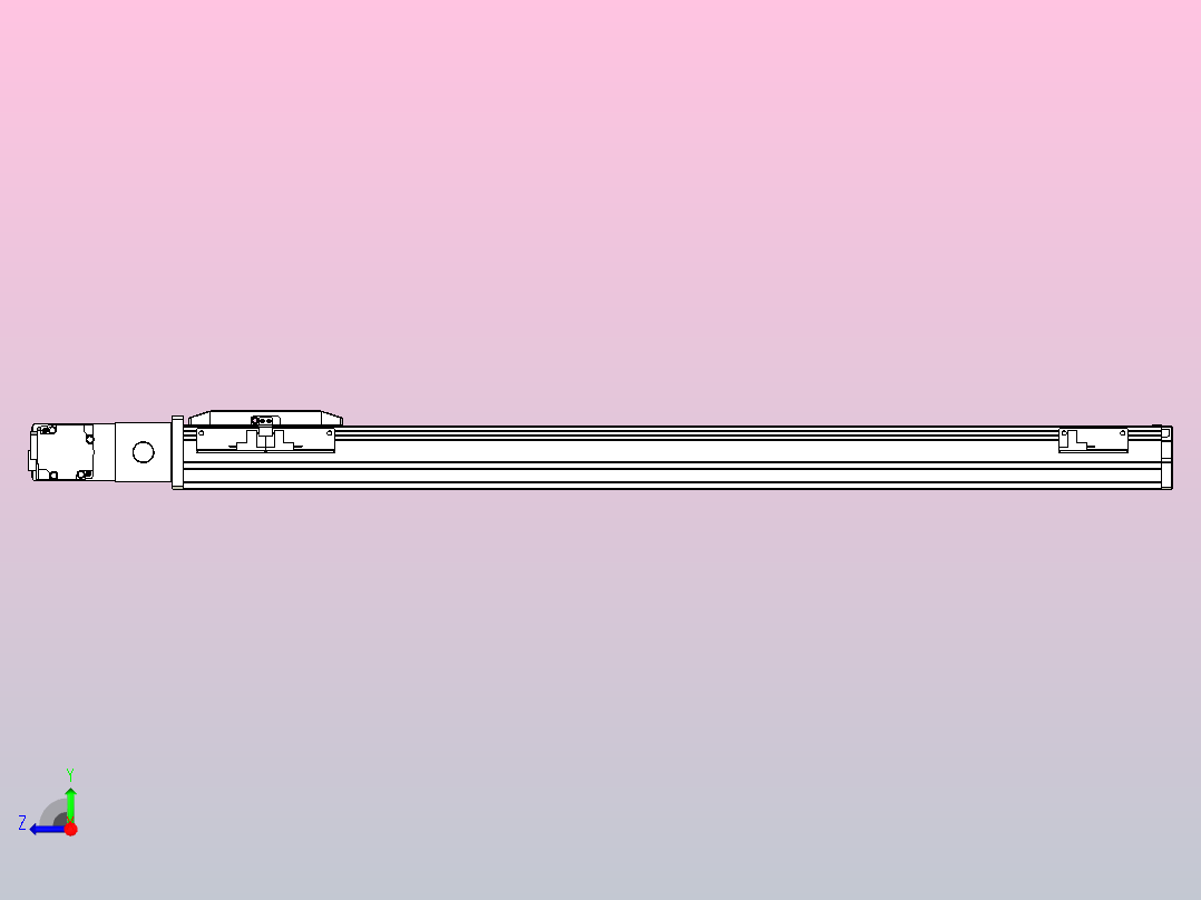 机器人皮带驱动直线轴TPA-GCB-50-P42-L600-QL-M10-N3右视图
