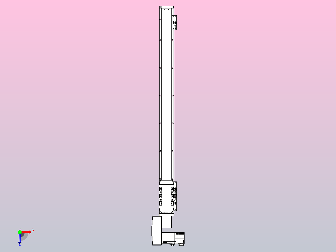 机器人皮带驱动直线轴TPA-GCB-50-P42-L600-QL-M10-N3俯视图