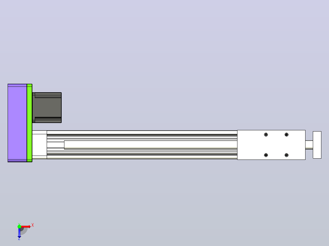 RKD40-300-P-DX-57步进-B3折返电动缸俯视图