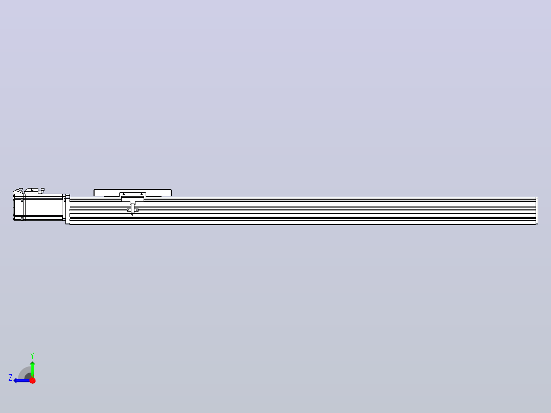 滚珠丝杠直线轴带导轨全封闭TPA-HCR-120D-1610C-L800-M-Y-P40-N3右视图