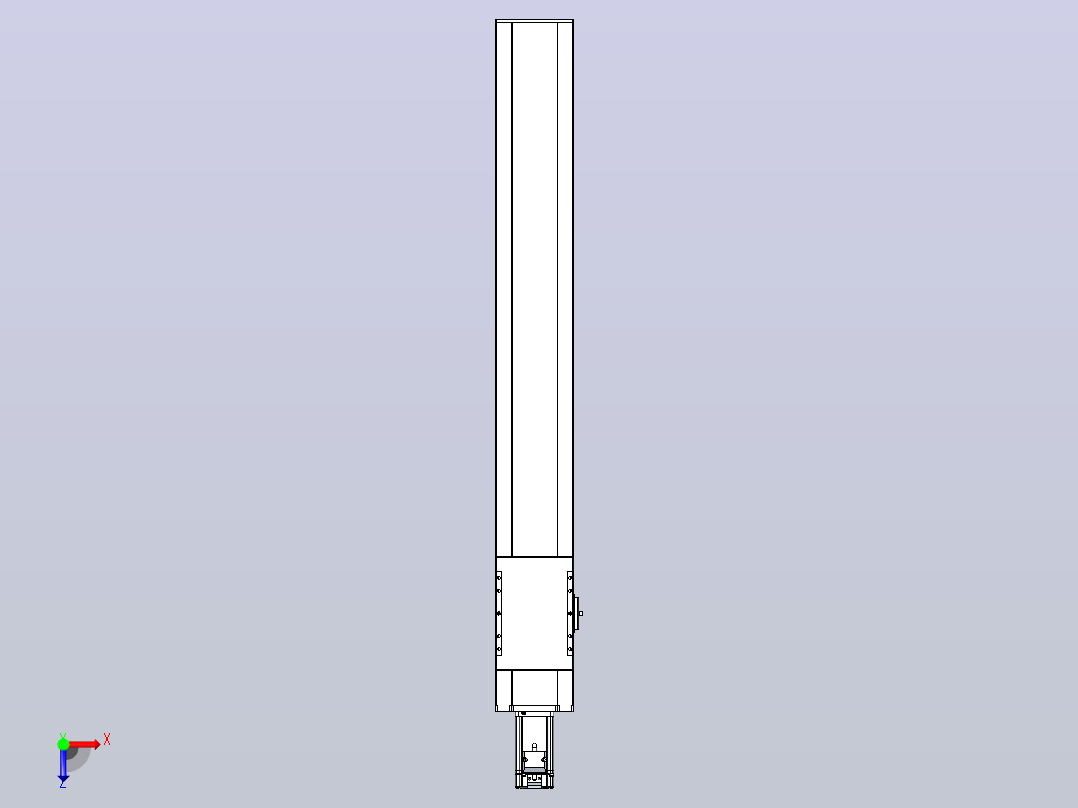 滚珠丝杠直线轴带导轨全封闭TPA-HCR-120D-1610C-L800-M-Y-P40-N3俯视图