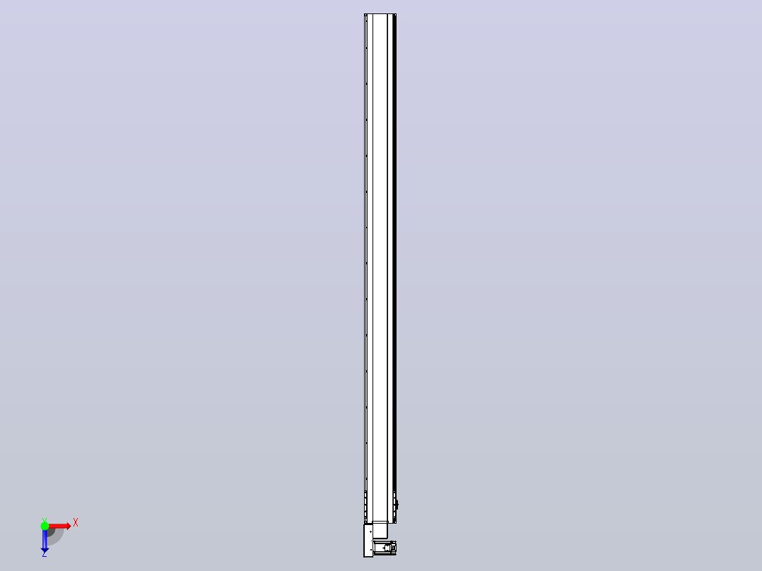 皮带直线轴半封闭可选导轨TPA-HNB-175D-140-L2550-ML-C-P75-N3俯视图