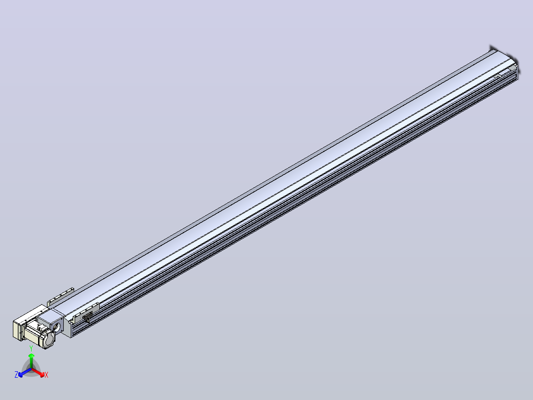 皮带直线轴半封闭可选导轨TPA-HNB-175D-140-L2550-ML-C-P75-N3正等轴测图