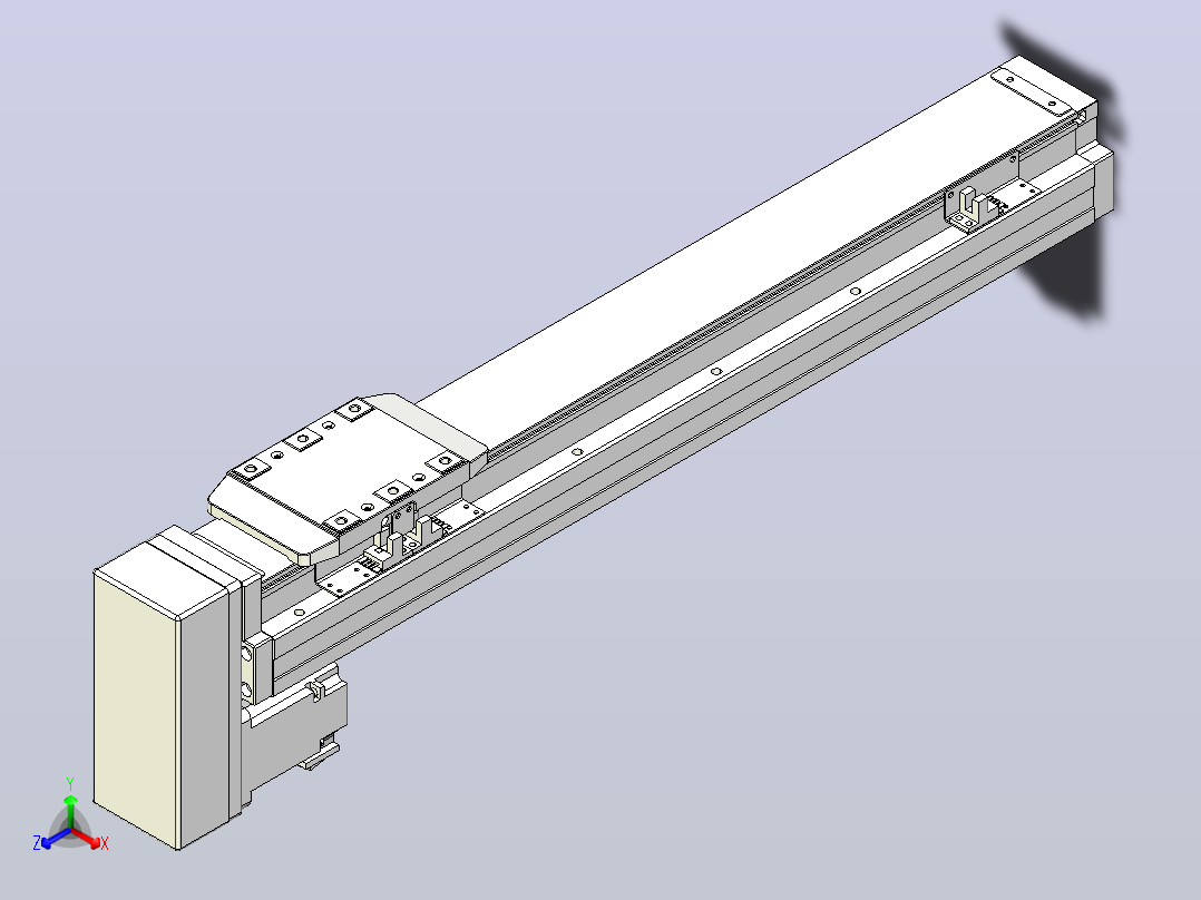 滚珠丝杠直线轴内置导轨TPA-GCR-80-1610C-L400-MP-M40-N3主视图