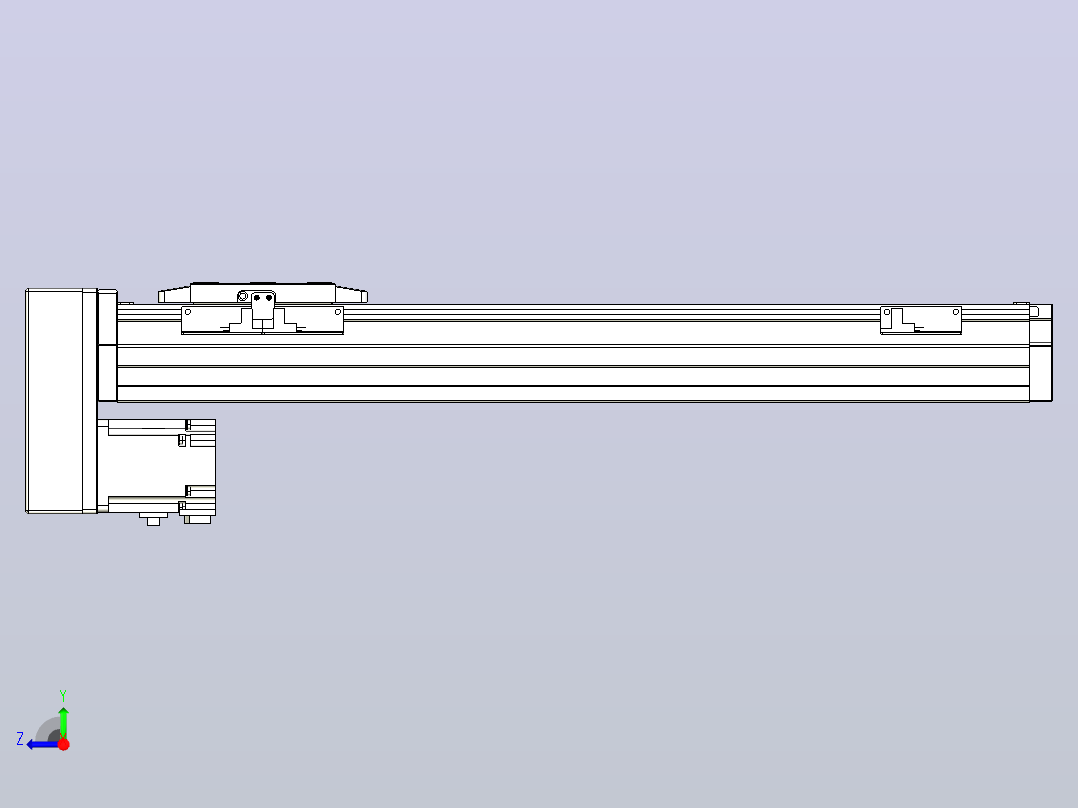 滚珠丝杠直线轴内置导轨TPA-GCR-80-1610C-L400-MP-M40-N3右视图