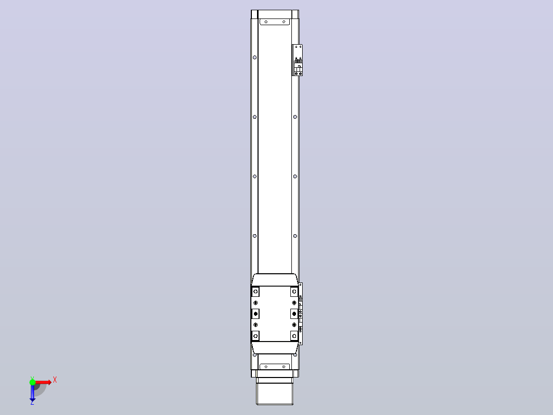 滚珠丝杠直线轴内置导轨TPA-GCR-80-1610C-L400-MP-M40-N3俯视图