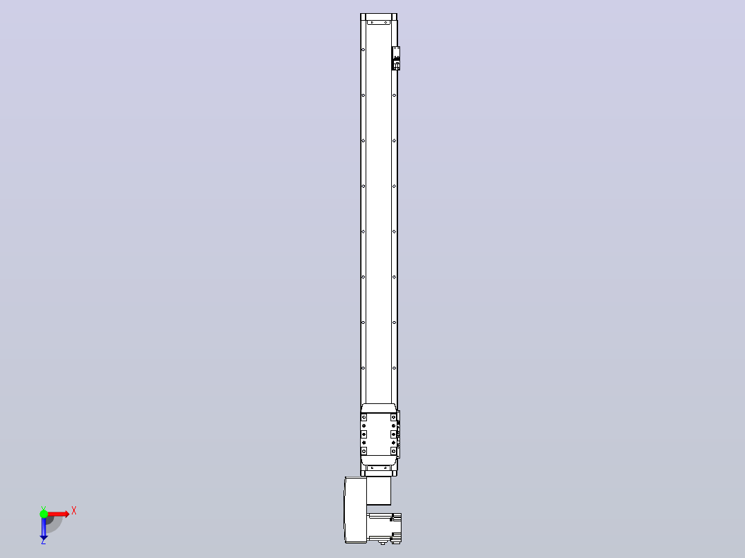 机器人皮带驱动直线轴TPA-GCB-80-P60-L800-QL-M20-N3俯视图