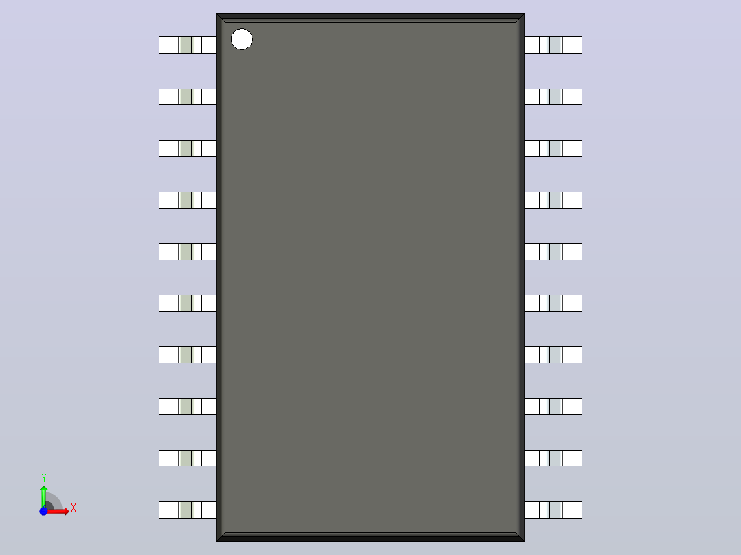 106x SOIC 封装（小外形集成电路）SOIC127P1032X150-20N前视图